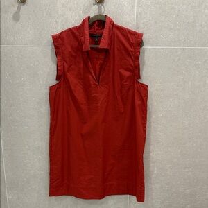 Banana Republic Red Sleeveless Lined Dress - Petite